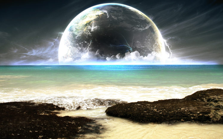 water, Blue, Sea, Planets HD Wallpaper Desktop Background