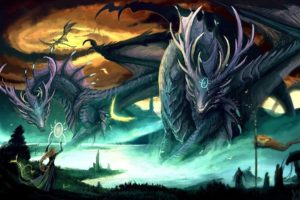 dragons, Giant, Fantasy, Art, Creatures