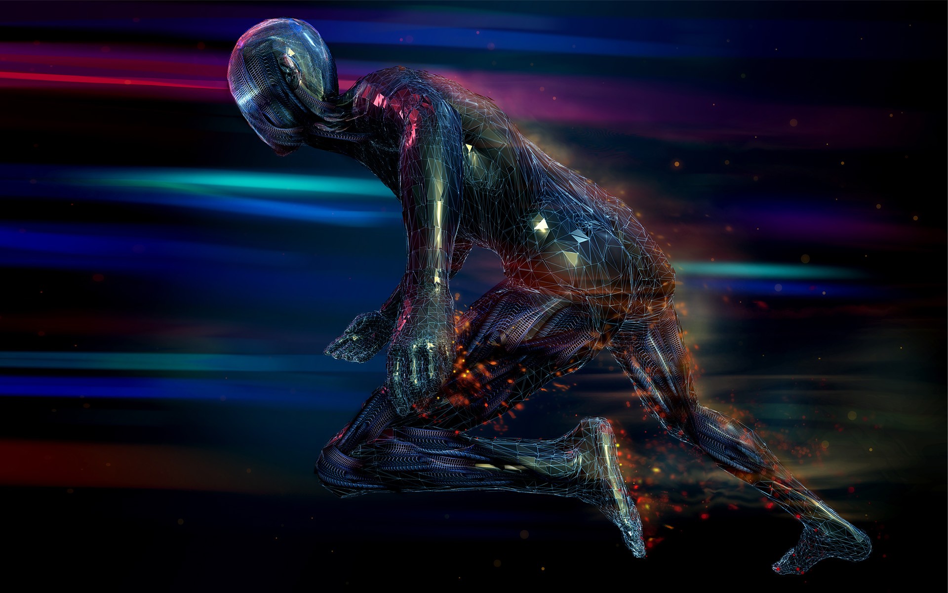 abstract, Digital, Art, Artwork, Running, 3d, Colors, Go Wallpaper