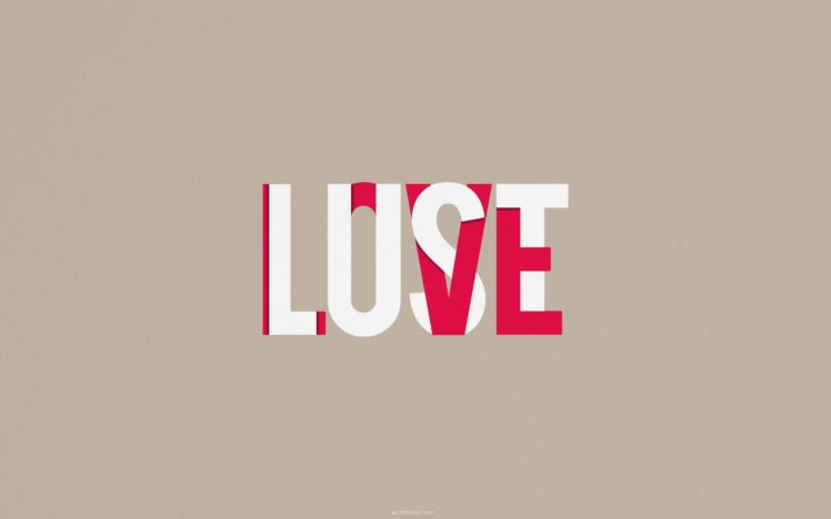 love, Minimalistic, Texts, Lust, Typography HD Wallpaper Desktop Background