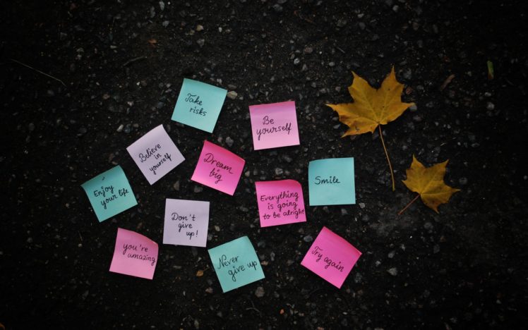 texts, Leaves, Quotes, Post, It, Note, Notes HD Wallpaper Desktop Background