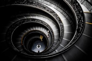 people, Spiral, Stairways