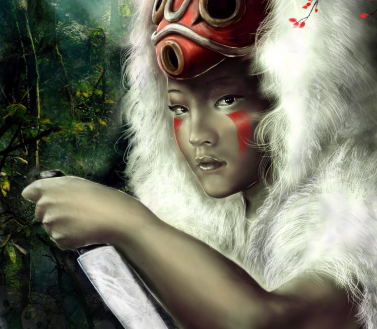warrior, Asian, Knife, Masks, Face, Glance, Fantasy, Girls HD Wallpaper Desktop Background