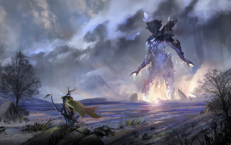 monsters, Archers, Fantasy, Warrior HD Wallpaper Desktop Background