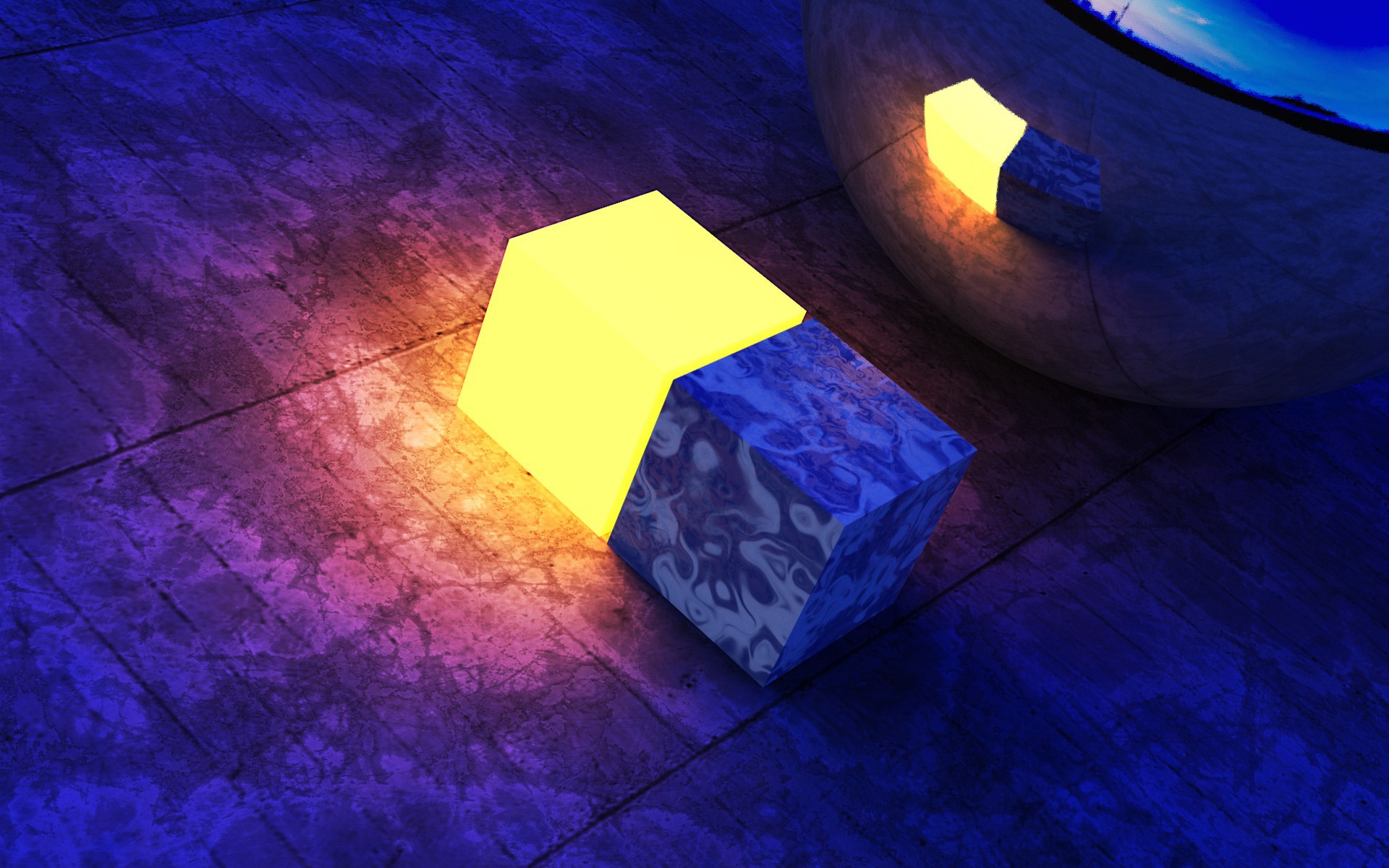 light, Cubes Wallpaper