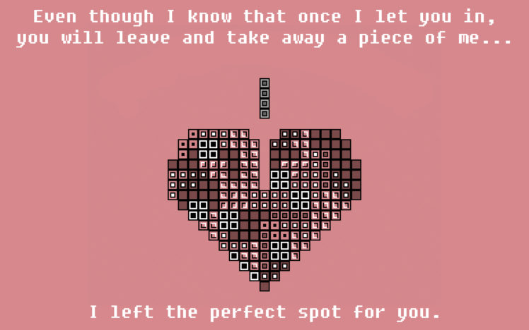 love, Tetris, Hearts HD Wallpaper Desktop Background