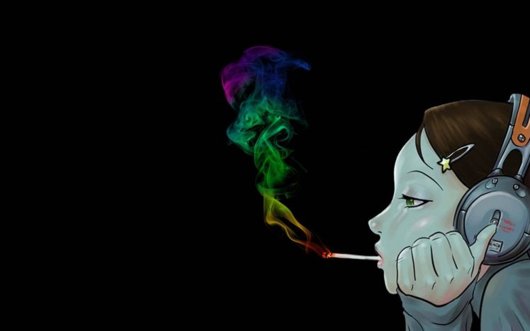 marijuana, Weed, 420, Ganja, Smoke, Headphones HD Wallpaper Desktop Background