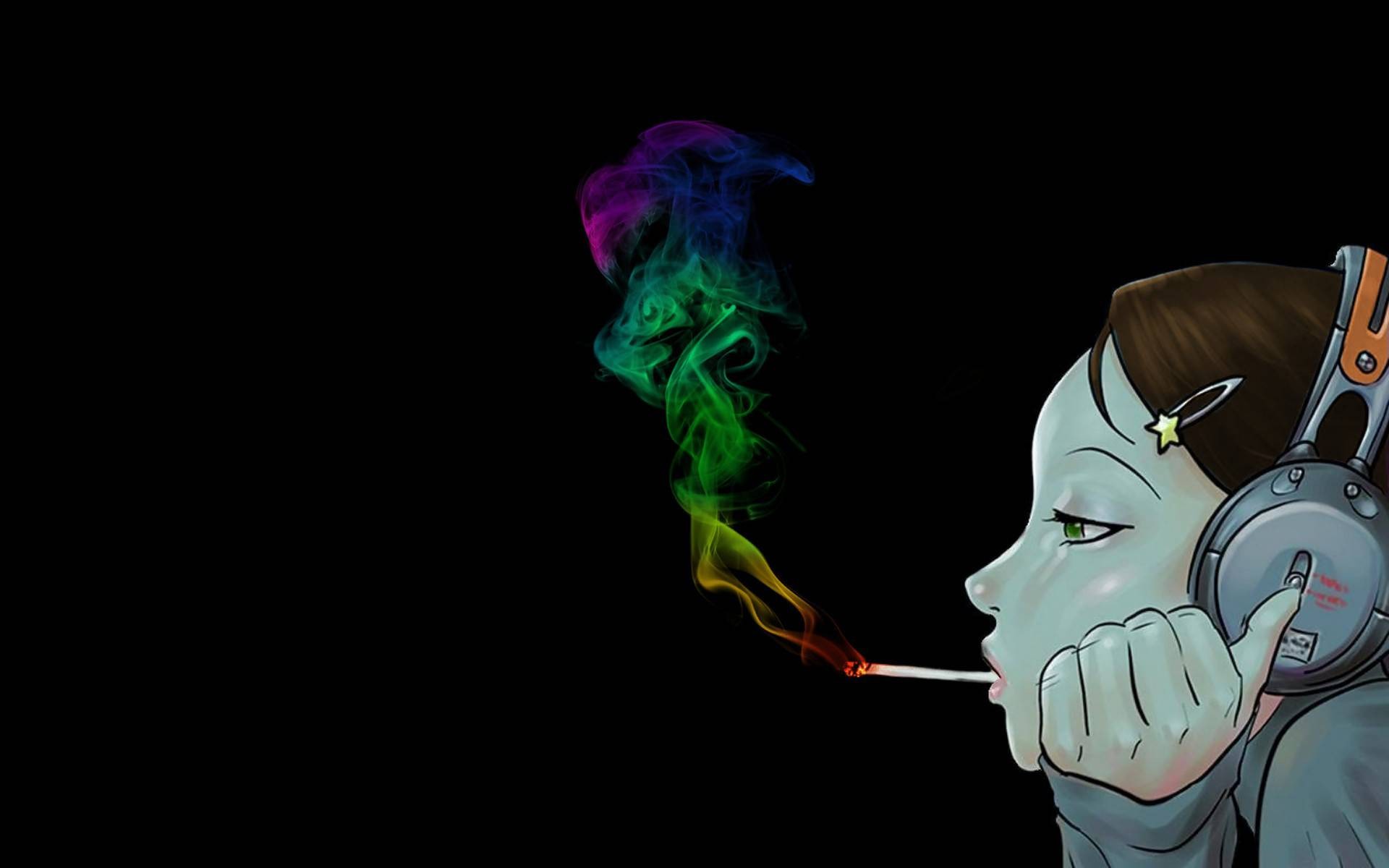 marijuana, Weed, 420, Ganja, Smoke, Headphones Wallpaper