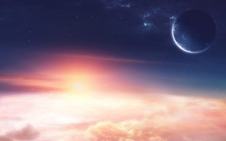 clouds, Outer, Space, Planets HD Wallpaper Desktop Background