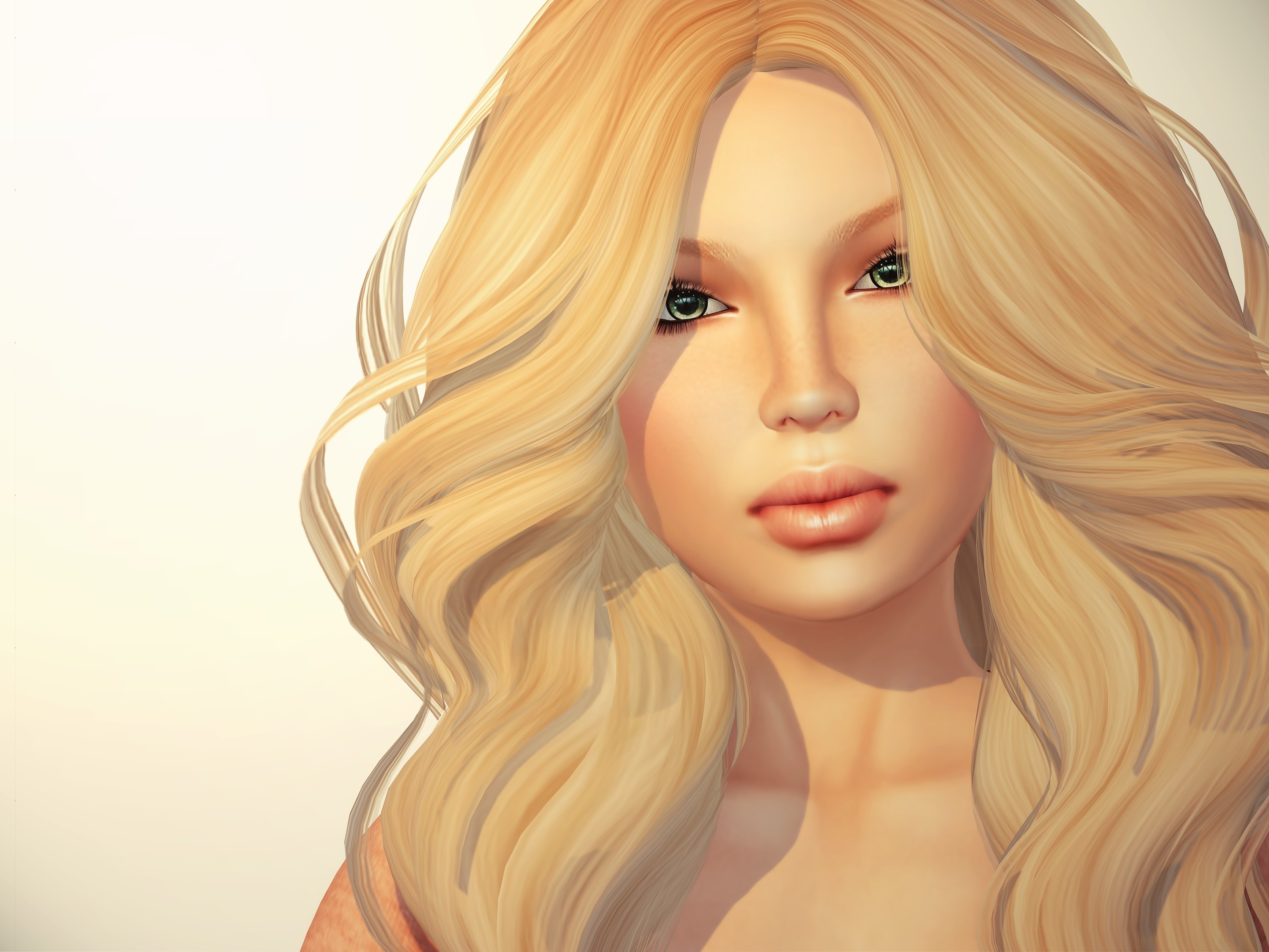 Elves Face Blonde girl 3D Graphics Girls Fantasy elf girl 