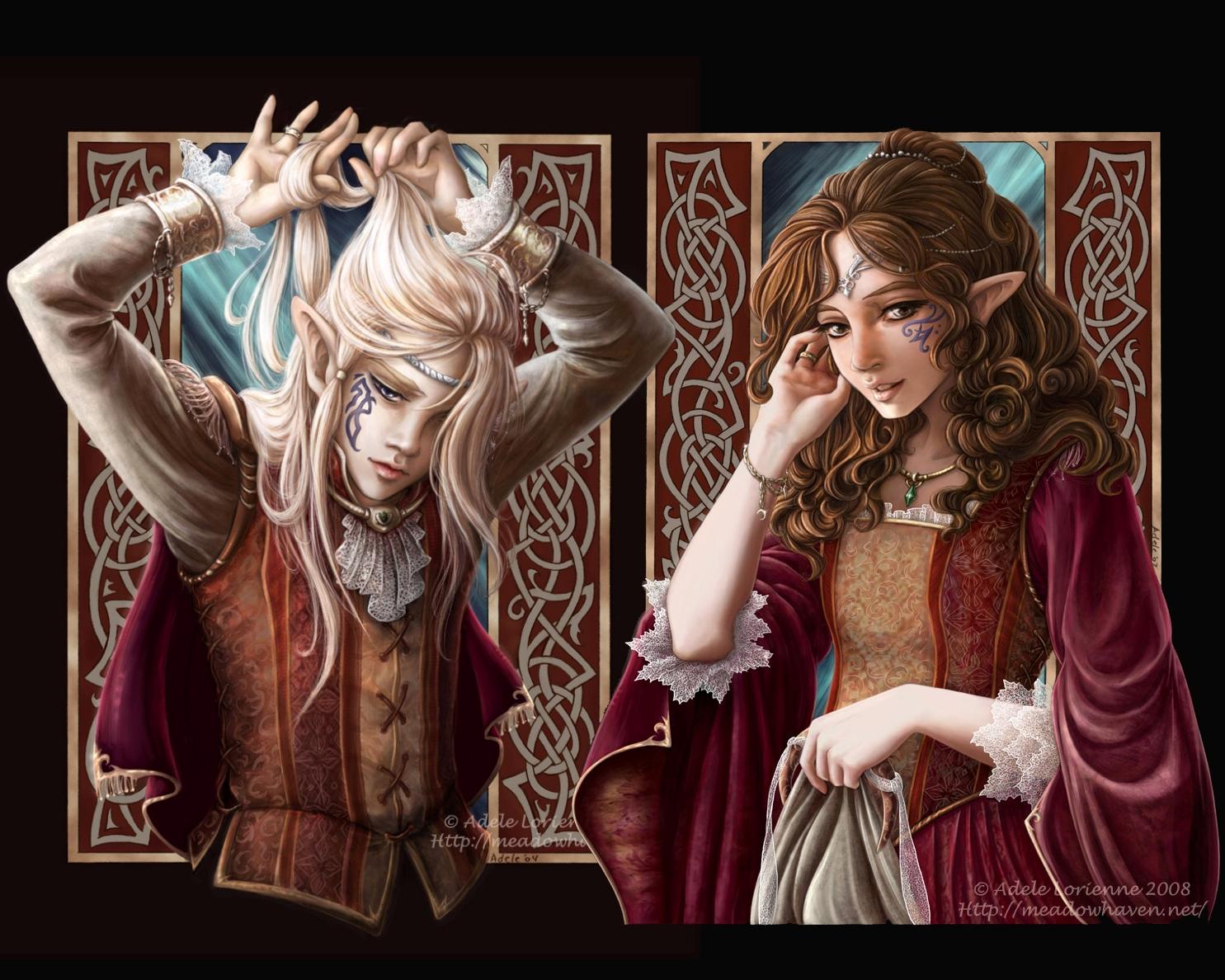 elves, Fantasy, Girls Wallpaper