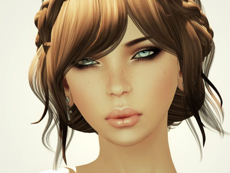 girls, Face, Brown, Haired, Glance, Hair HD Wallpaper Desktop Background