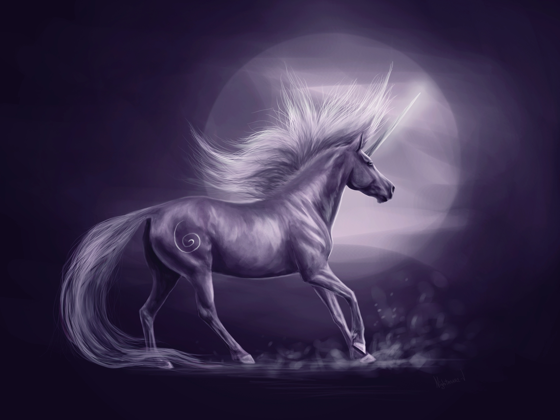 unicorn, Horse, Magical, Animal, Moon Wallpaper