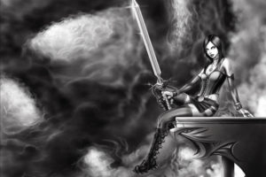 warriors, Swords, Fantasy, Girls