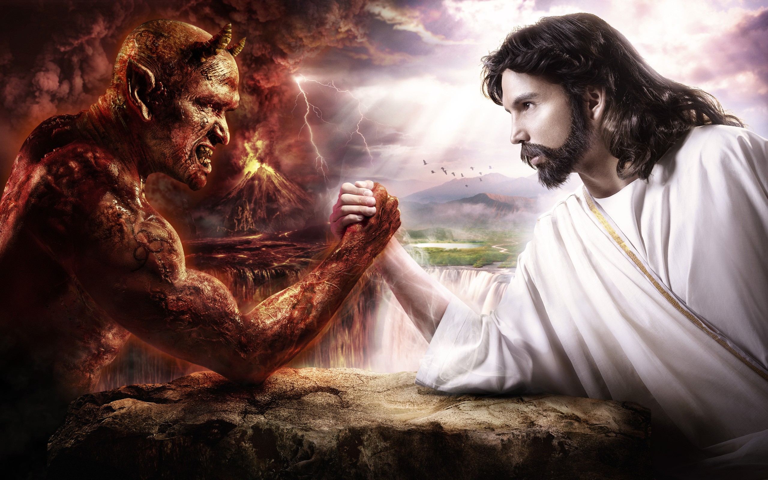 jesus, Versus, The, Devil Wallpaper