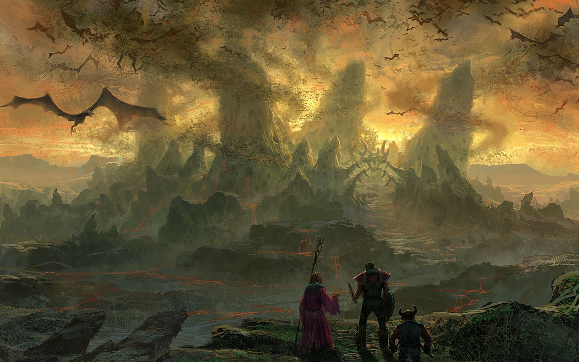 dragons, Fantasy, Art, Artwork Wallpaper