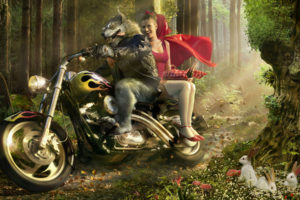 little, Red, Riding, Hood, Realistic, Vehicles, Motorbikes