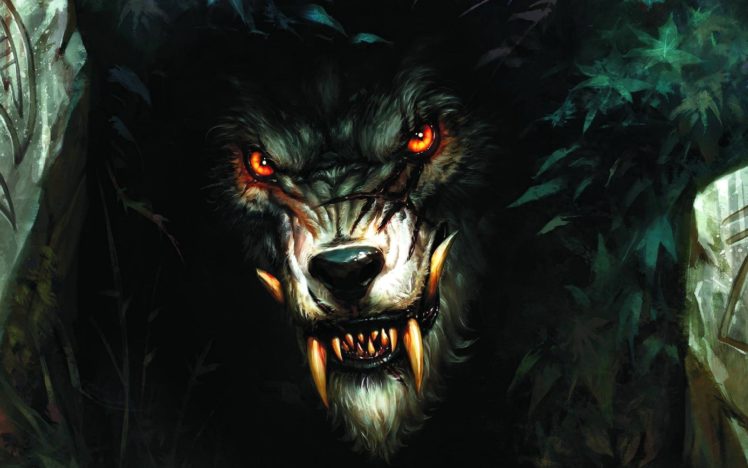 monsters, Fantasy, Art, Red, Eyes, Wolves HD Wallpaper Desktop Background