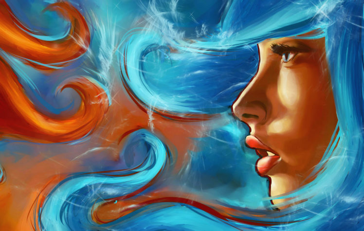 face, Girl, Art, Profile HD Wallpaper Desktop Background