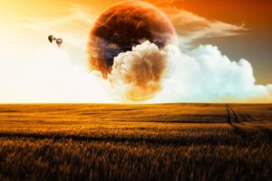 landscapes, Planets, Fields, Balloons