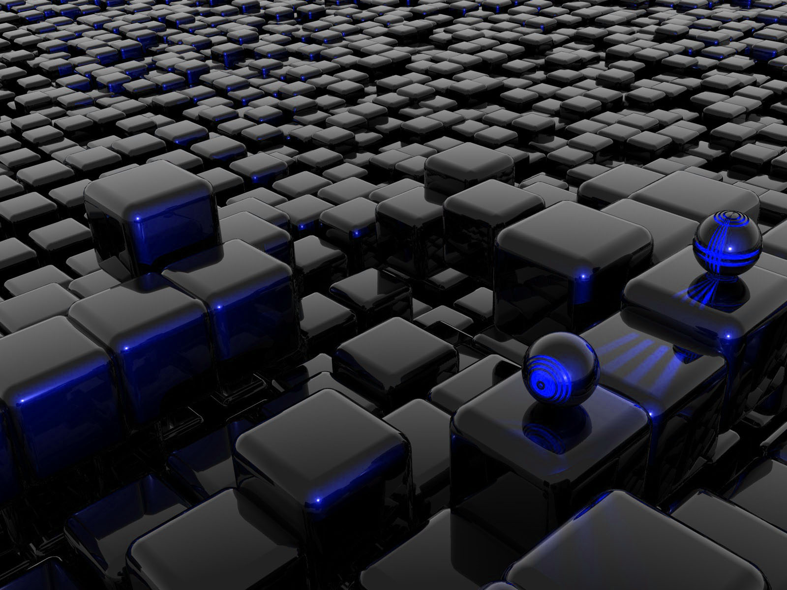 3d, View, Cubes Wallpaper
