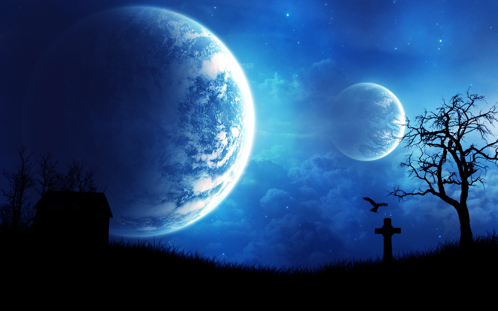 outer, Space, Planets, Graves Wallpaper