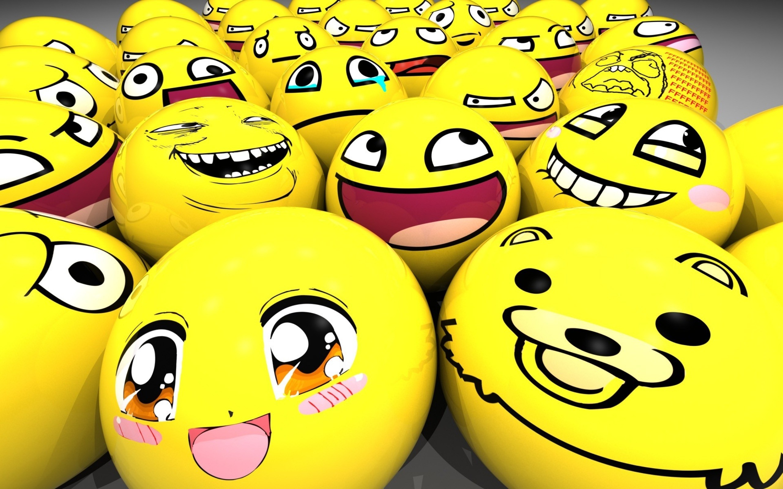 yellow, Balls, Meme, Derp, Smiling Wallpaper