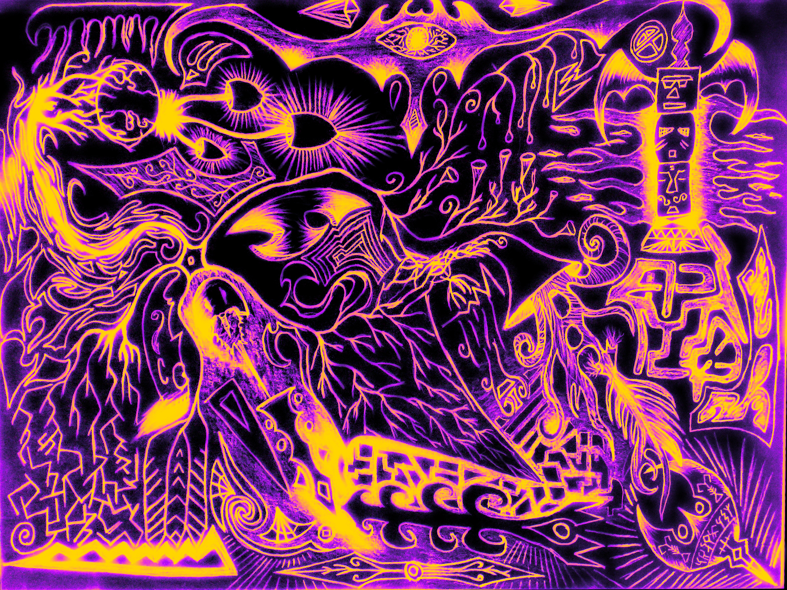 psychedelic, Bokeh, Art Wallpaper