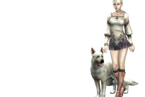 blondes, Women, 3d, View, Video, Games, Dogs, Terror, Simple, Background