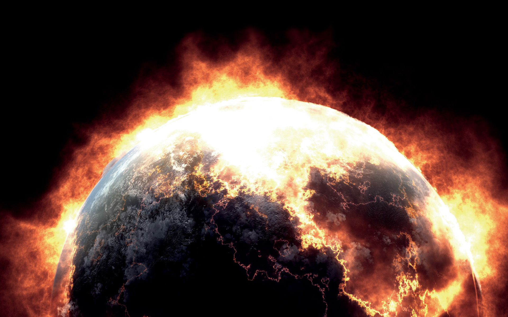 earth, Apocalypse, Fired, Black, Background Wallpaper