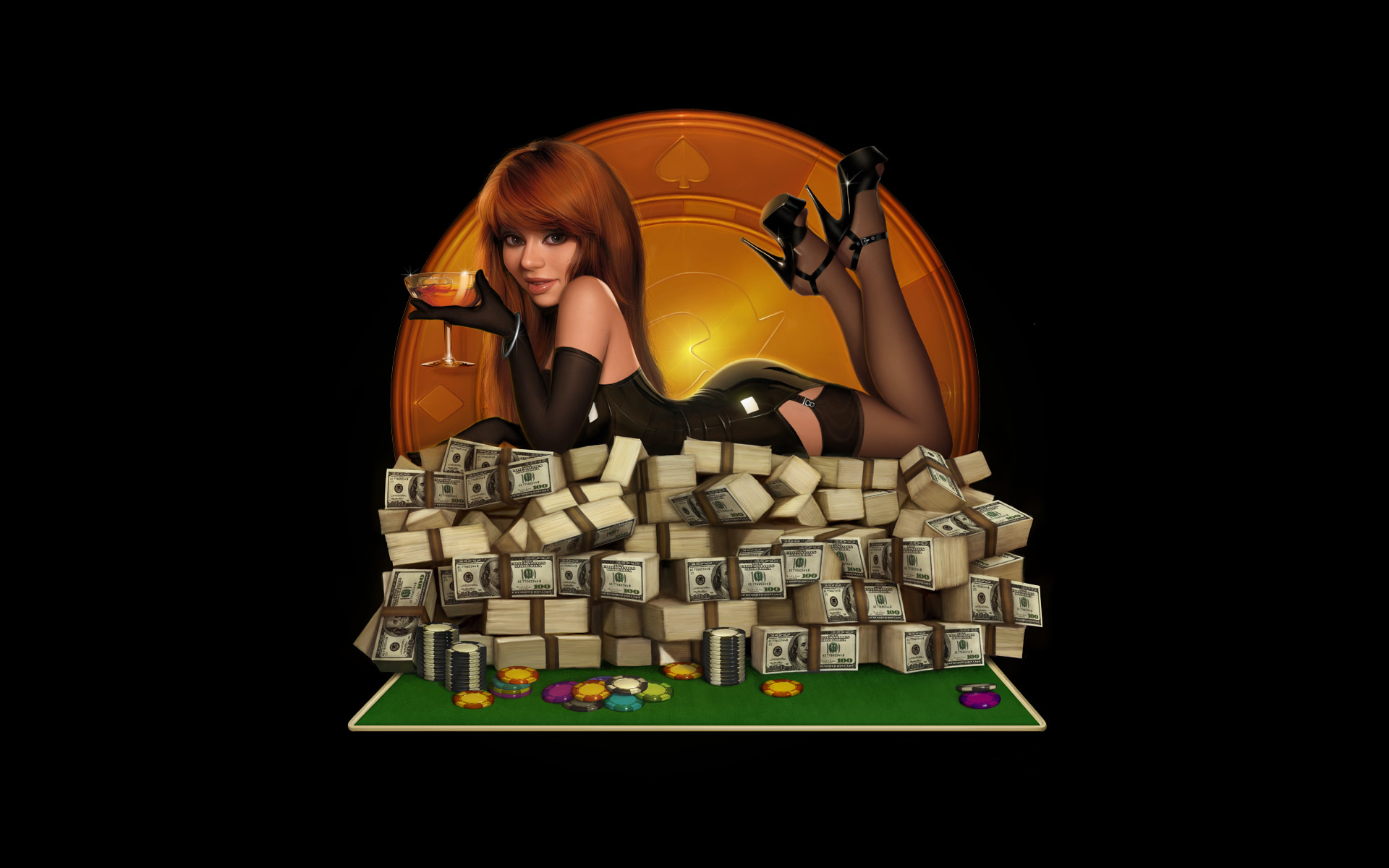 pinups, Poker Wallpaper