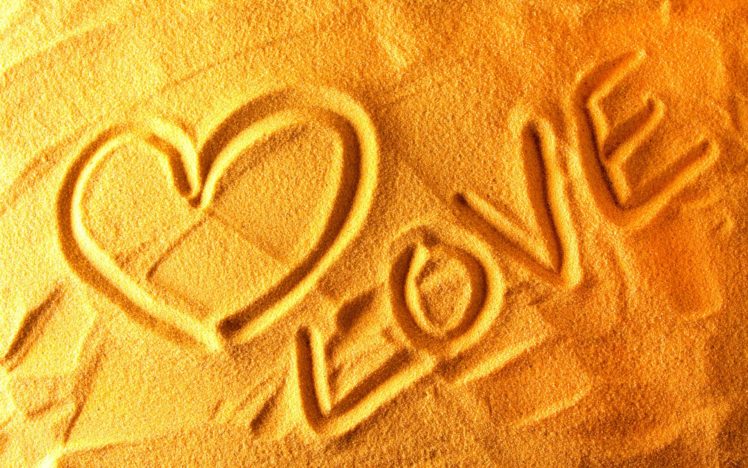 love, Sand, Textures, Hearts HD Wallpaper Desktop Background