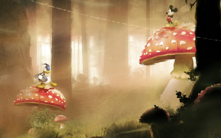 disney, Company, Mushrooms, Mickey, Mouse, Donald, Duck HD Wallpaper Desktop Background