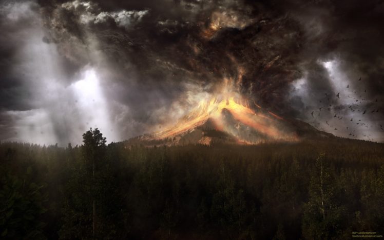 landscapes, Volcanoes, Cataclysm, Eruption HD Wallpaper Desktop Background