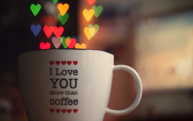 coffee, Hearts HD Wallpaper Desktop Background