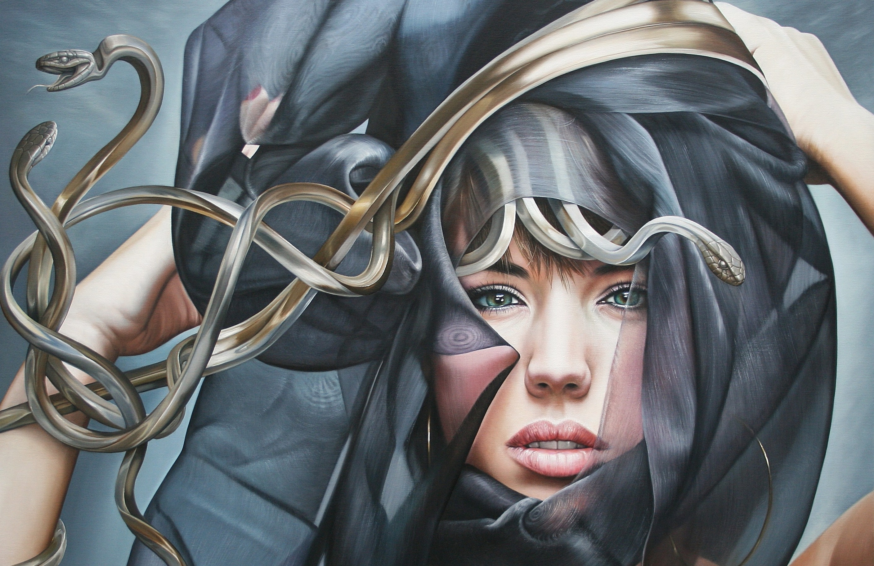 girl, Snakes, Medusa Wallpaper