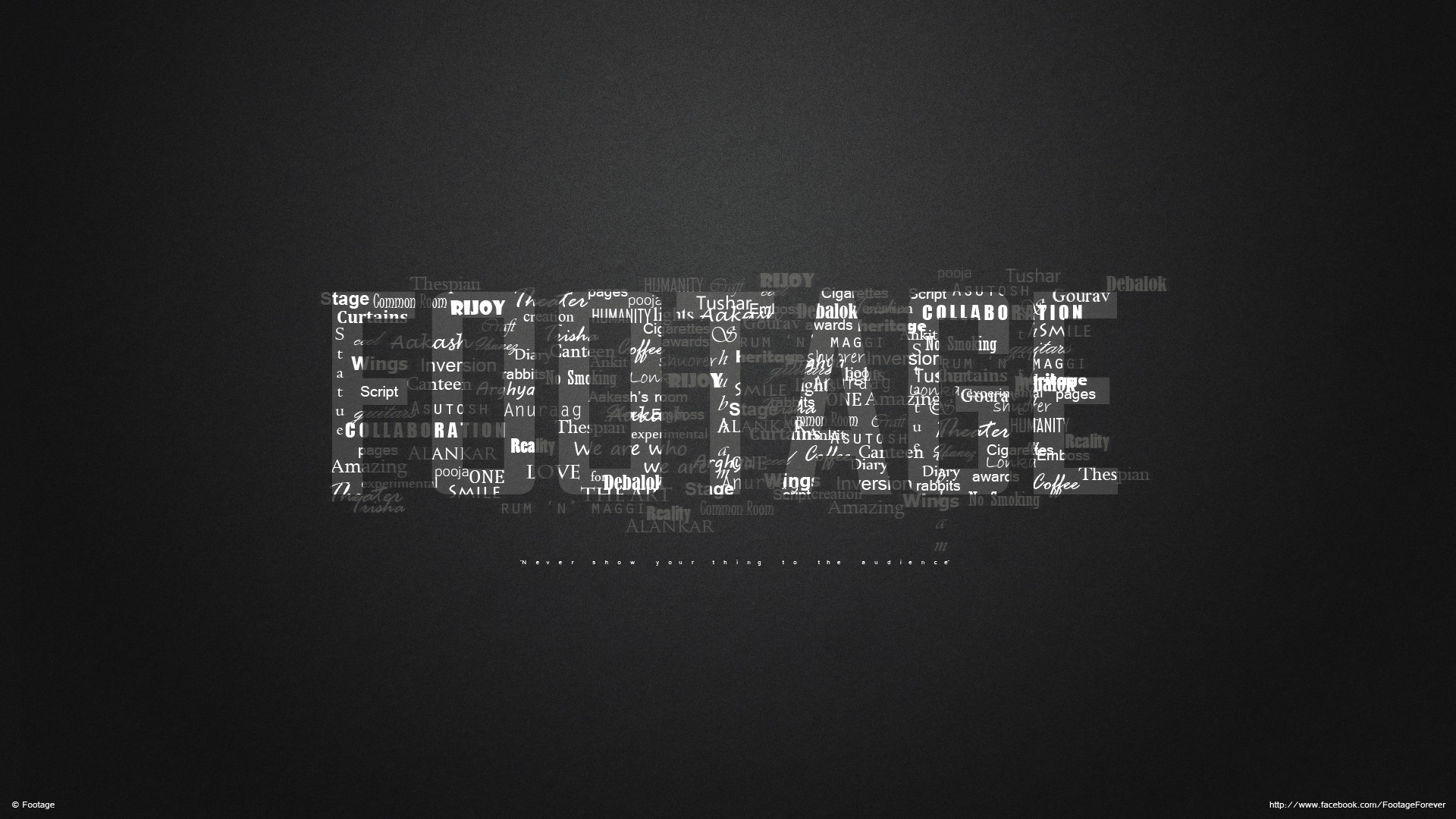 typography, Footage Wallpaper