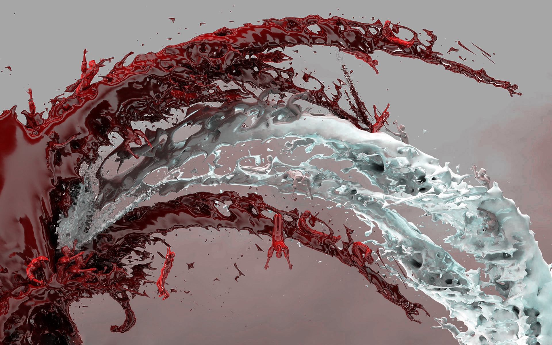 water, Multicolor, Blood Wallpapers HD / Desktop and