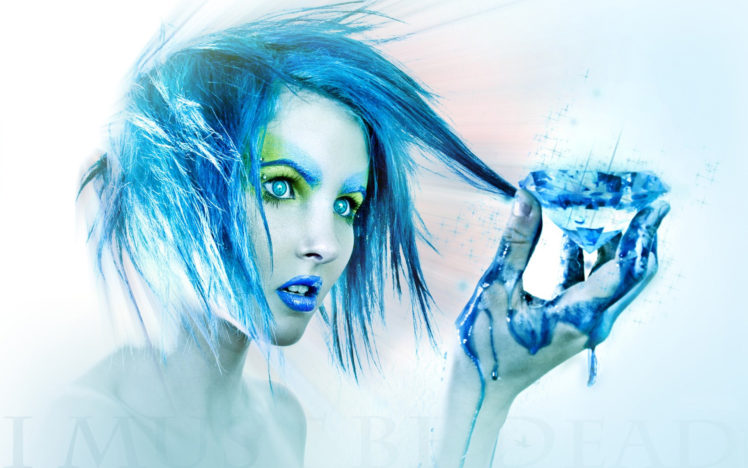 blue, Hair, I, Must, Be, Dead HD Wallpaper Desktop Background