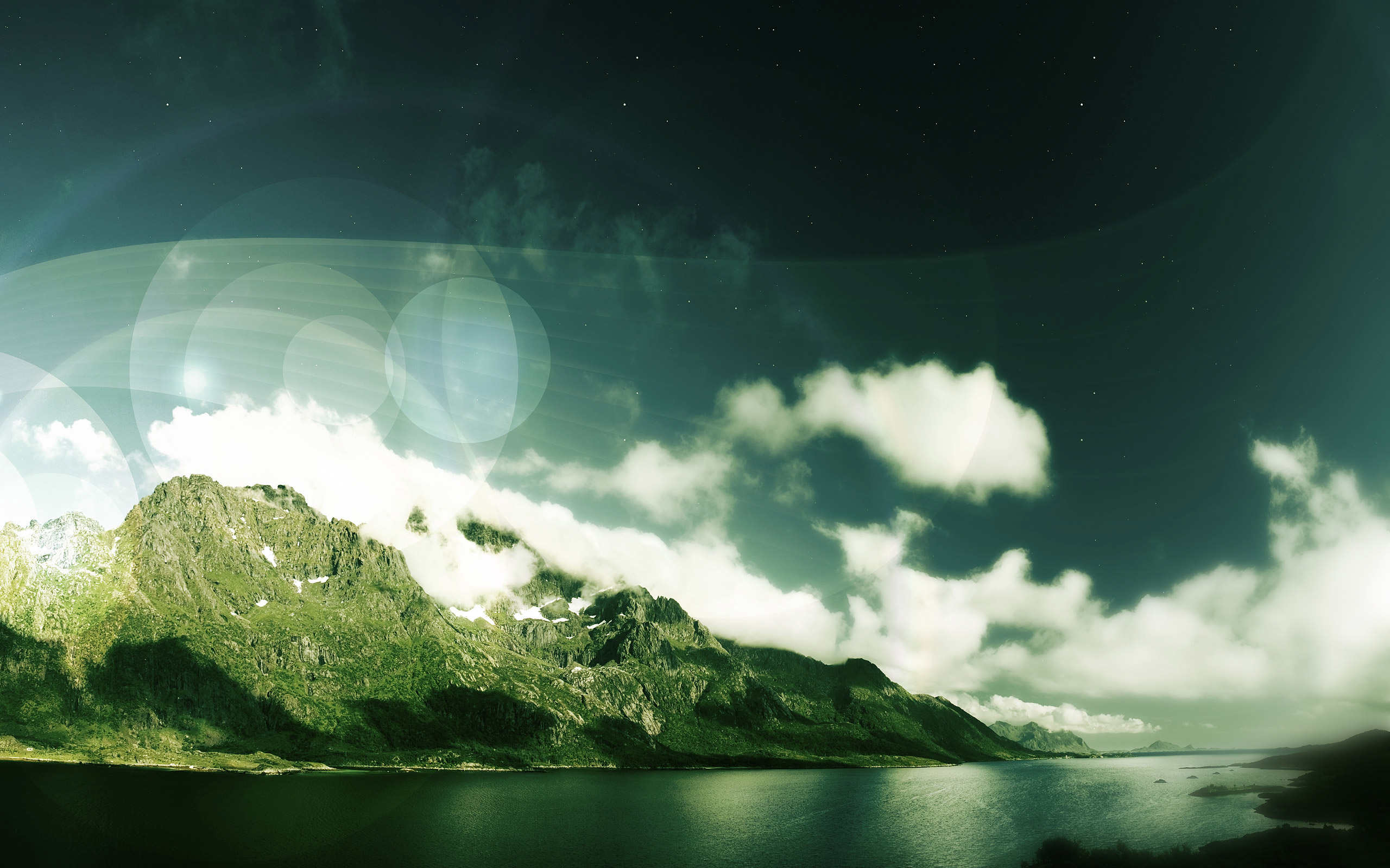 mountains, Landscapes, Nature, Photomanipulations Wallpaper