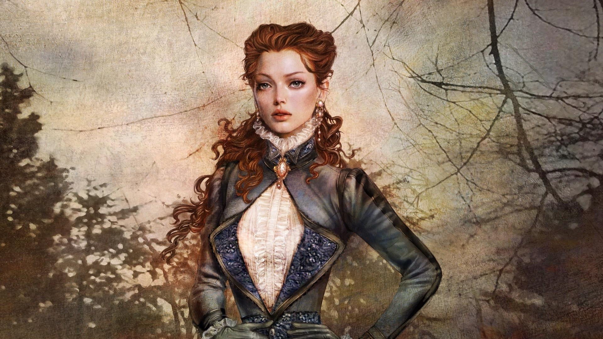 women, Fantasy, Redheads, Fantasy, Art, Digital, Art, Artwork, Portraits Wallpaper