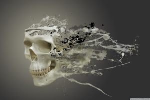 disintegrating, Skull wallpaper 2560x1600