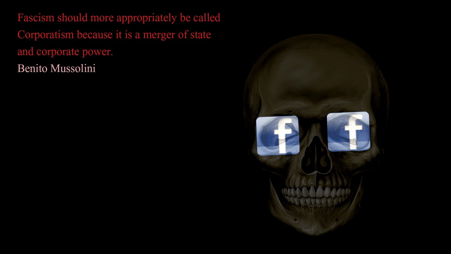 skulls, Facebook, Quotes, Fascism, Mussolini, Black, Background Wallpaper