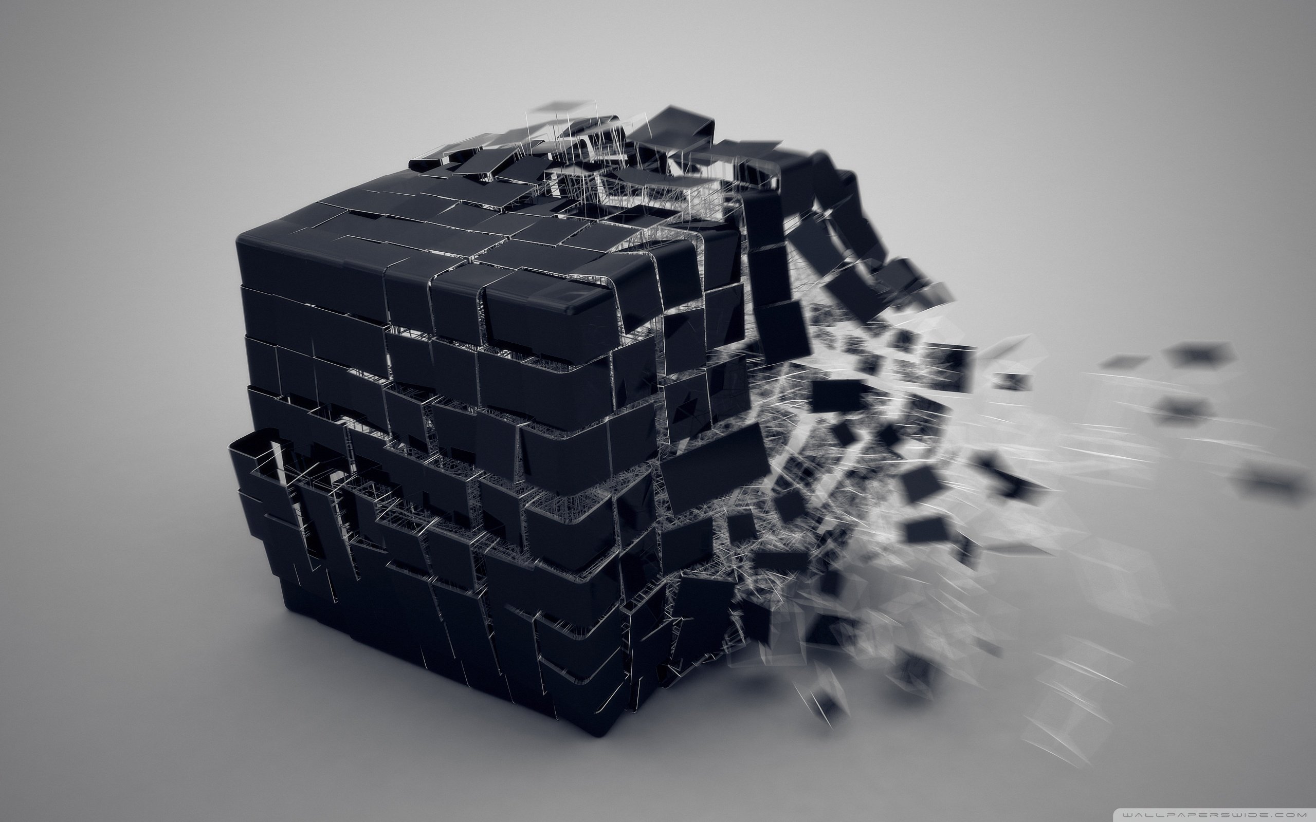 exploding, Cube wallpaper 2560x1600 Wallpaper