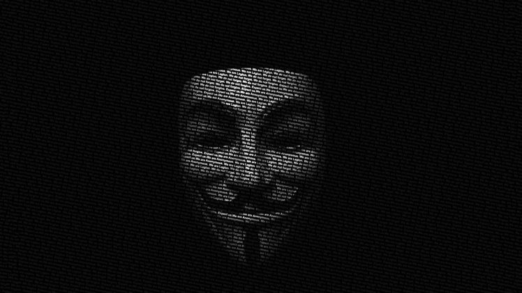 anonymous, Guy, Fawkes, Typographic, Portrait HD Wallpaper Desktop Background