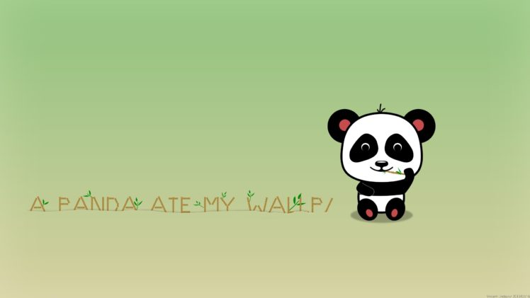 minimalistic, Bamboo, Panda, Bears, Simple, Background HD Wallpaper Desktop Background