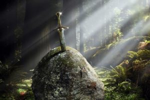 stones, Excalibur, Fantasy, Art, Artwork, Swords