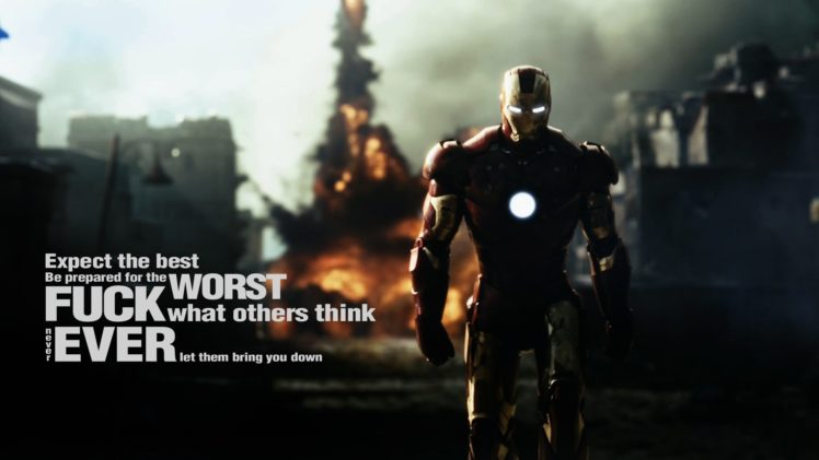 iron, Man, Typography HD Wallpaper Desktop Background