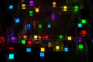abstract, 3d, Cg, Digital, Art, Colors, Cubes, Square, Shapes, Pattern, Dark, Bright, Art, Artistic