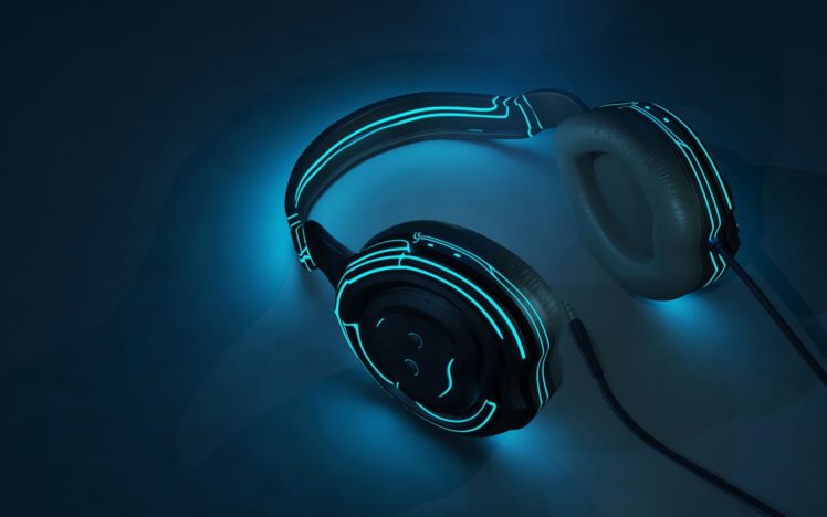 headphones, Tron, 3d, Renders HD Wallpaper Desktop Background